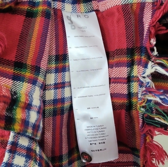 NWOT IRO Oversized Button-Down Plaid Flannel Shirt - Picture 11 of 12